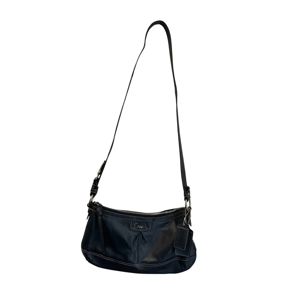 Coach Purse F19729 Park East West Duffle Blue Leather Convertible NWOT Hang Tags